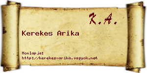 Kerekes Arika névjegykártya